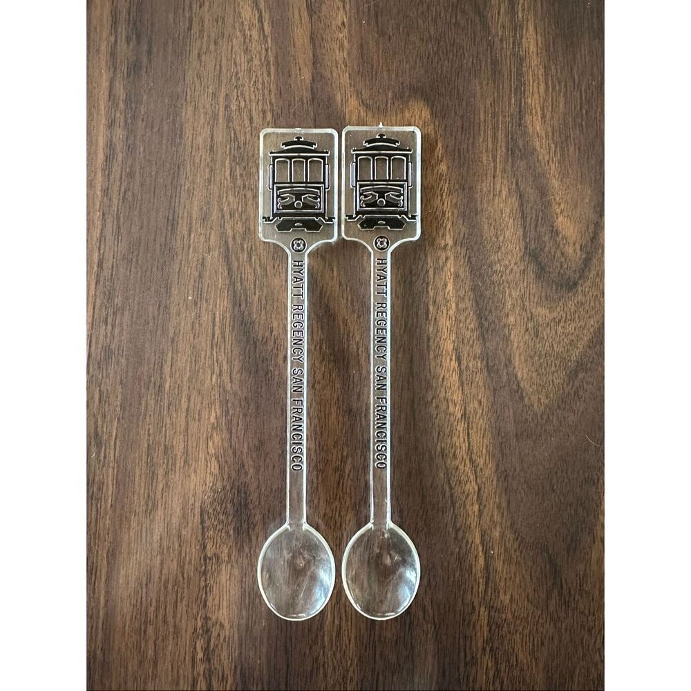 Vintage Hyatt Regency San Francisco Souvenir Swizzle Stick Stir Sticks Cable Car